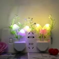 thumbnail image 7 of Light Control LED Night Light with Color Changing Automatic On/Off Energy Saving for Bedroom Bathroom Living Room US Plug Pink Mushrooms & Rattan, 7 of 7