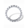 thumbnail image 2 of PalmBeach Jewelry 2.40 TCW Round Cubic Zirconia Eternity Band in Solid 10k Yellow or White Gold, 2 of 5