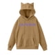 thumbnail image 3 of Pop cazadora para niña Demo-n Hunters Women's Fashion Hooded Sweatshirt Cat Ear Pullover Casual Streetwear Soft Comfortable Long Sleeve Tops for Daily Wear Spring Fall Winter （Light Brown）, 3 of 4