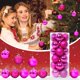 thumbnail image 2 of PYPESEEWY - 24 bolas navideñas para árbol de Navidad, venta al por mayor, decoración navideña para el hogar, interior, Navidad, invierno, fiestas, suministros de decoración, 2 of 6