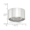 thumbnail image 3 of 10k White Gold 12mm Lightweight Flat Wedding Band Size 5.5, 3 of 4