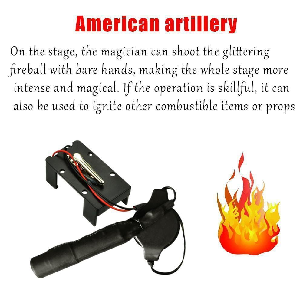 Electric Fire Ball Launcher Magic Flamethrower Magic Trick Props Stage