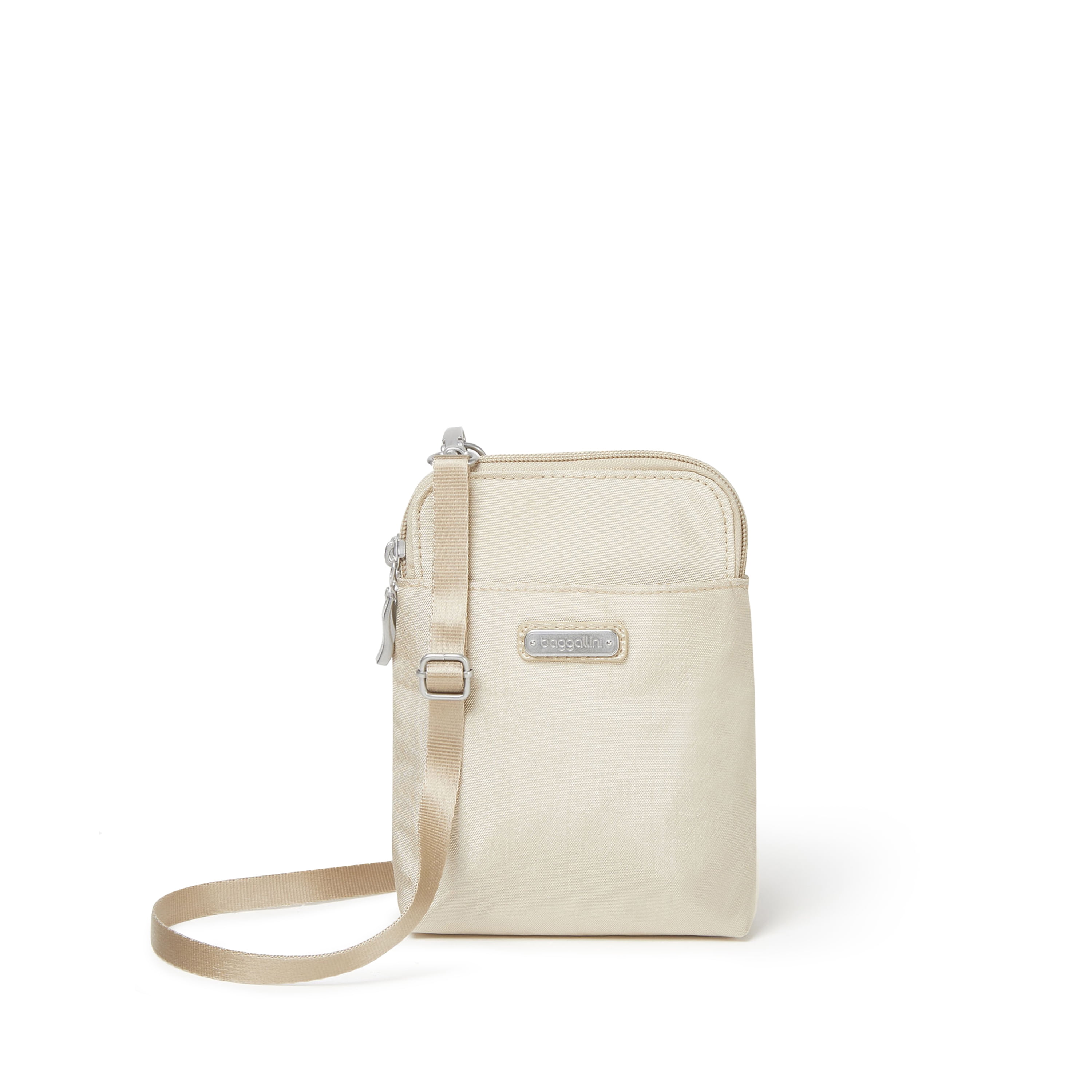 Baggallini Take Two RFID Bryant Crossbody (Champagne Shimmer) - Walmart.com