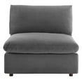 thumbnail image 5 of Modway Commix Down Filled Overstuffed Performance Velvet Armless Chair in Gray, 5 of 8