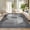 Black, variant on Kitchen Runner Rug - 2x6 Washable Modern Geometric Rugs, Soft Ultra Thin Hallway Runner, Low Pile Non Slip Contemporary Throw Carpet for Laundry Bathroom Bedroom, Brown