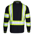 thumbnail image 3 of JORESTECH Hi-Vis Long Sleeve Safety Polo Shirt, ANSI Class 1 (Black, 3XL), 3 of 9