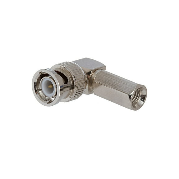 Cmple - BNC Male Right Angle Clamp Connector for RG-6