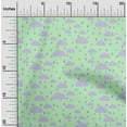 thumbnail image 1 of oneOone Georgette Viscose Fabric Raindrop & Clouds Nature Printed Fabric 1 Yard 42 Inch Wide, 1 of 1
