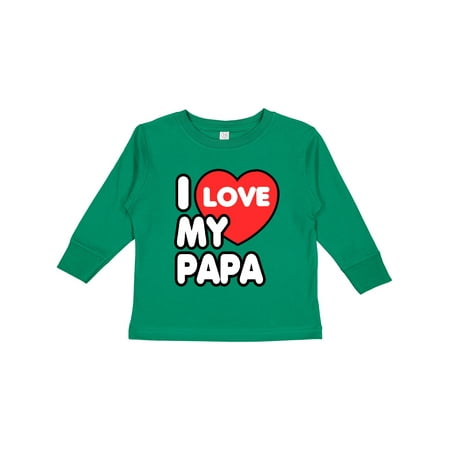 

Inktastic I Love My Papa Gift Toddler Boy or Toddler Girl Long Sleeve T-Shirt
