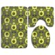 thumbnail image 1 of ABPHQTO Dibujos animados de aguacate ing Juego de alfombras de baño de 3 piezas Alfombra de baño Alfombra de contorno y tapa de inodoro ABPHQTO Cont-CHAPPLE-29433, 1 of 2