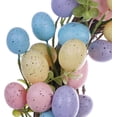 thumbnail image 3 of JEWLALO Easter Wreaths for Front Door, 15" Easter Wreath Colorful Artificial Egg Wreath with Wooden Rabbit for Indoor Outdoor Holiday Celebration Decorations, 3 of 9