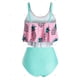 thumbnail image 2 of Más el tamaño de piña con pliegues Alta subida del baño tankini Rosegal Camisetas sin mangas de talla grande, 2 of 5
