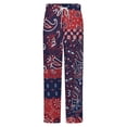 thumbnail image 5 of Paisley Bandana Winter Female Pants Flannel High Waist Women Pants Lady Warm Straight Leg Plush Trousers, 5 of 7