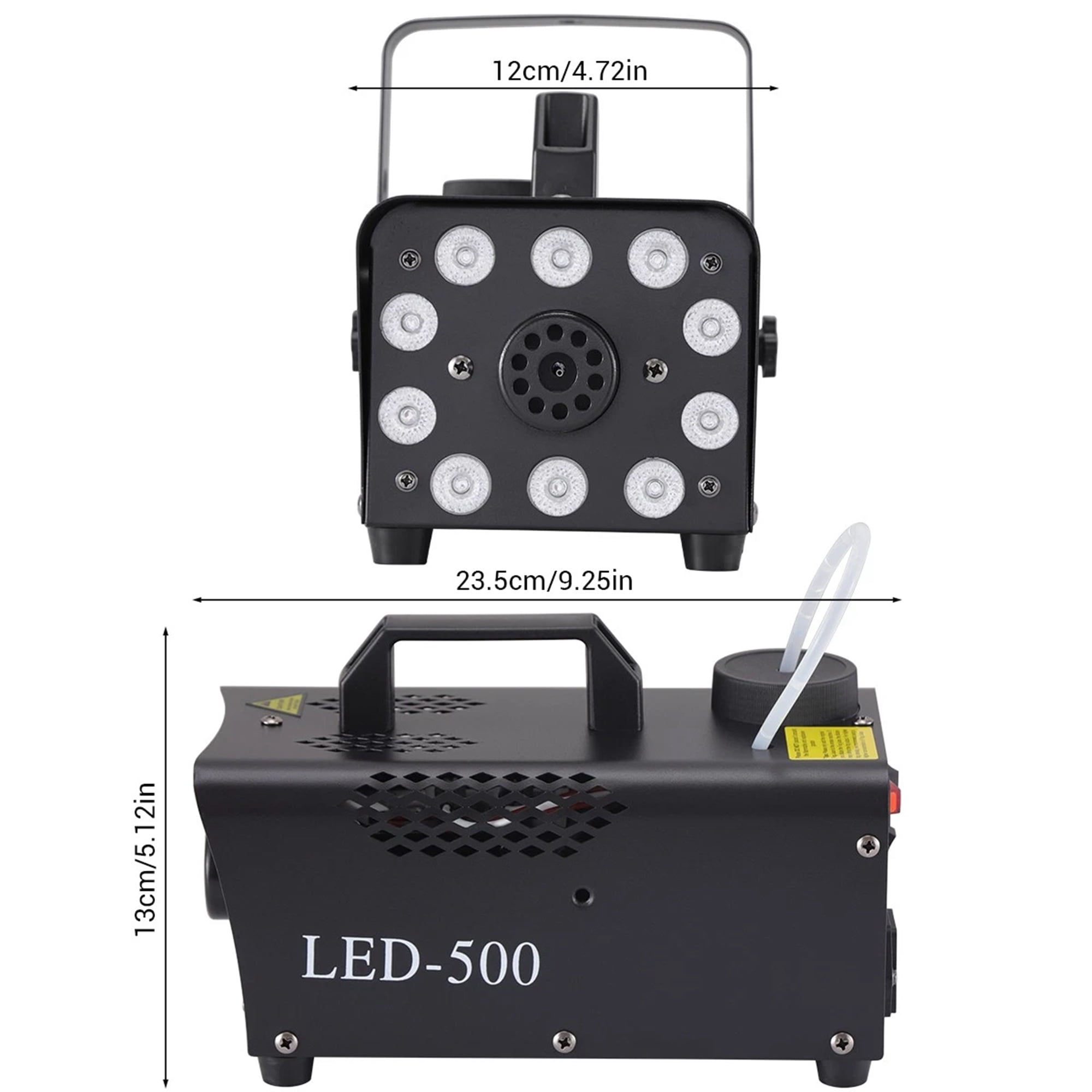 Fog Machine, Smoke Machine with 8 LED Lights 13 Colorful Effect, Wireless & Wired Remote Control, Perfect for Halloween, Wedding, Party and DJ Stage Effect