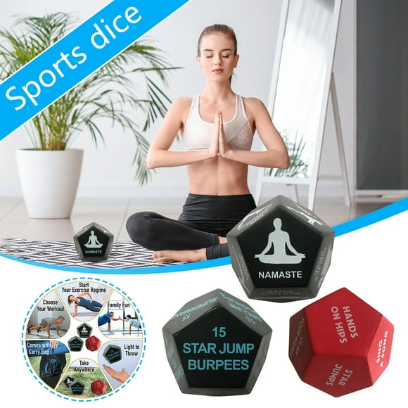 12-sided Yoga Dice, Stress Relief Toy, Lightweight Portable Design, for Office Travel, 10cm Diameter, Anti-stress Tool, for Adults Stress Management,Geometric,YISHFHP,A