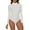 #2 White, variant on SHAPEVIVA Long Sleeve Bodysuit for Women Mock Turtle Neck Leotard Jumpsuit Shirt Basic Tops