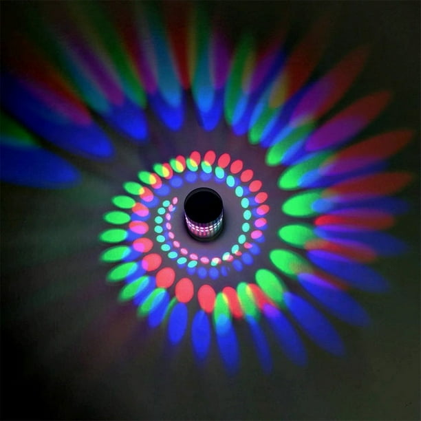 Aplique de pared LED de una pieza (rojo, verde y azul, montaje en superficie de 3 W), lámpara de pared de aluminio, luz de baño, lámpara de pared moderna