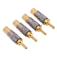 thumbnail image 4 of Conector de cable de audio, Preffair BA1457 4 piezas Conector de cable de audio de 24 K Conectores tipo banana True Excellence, 4 of 8