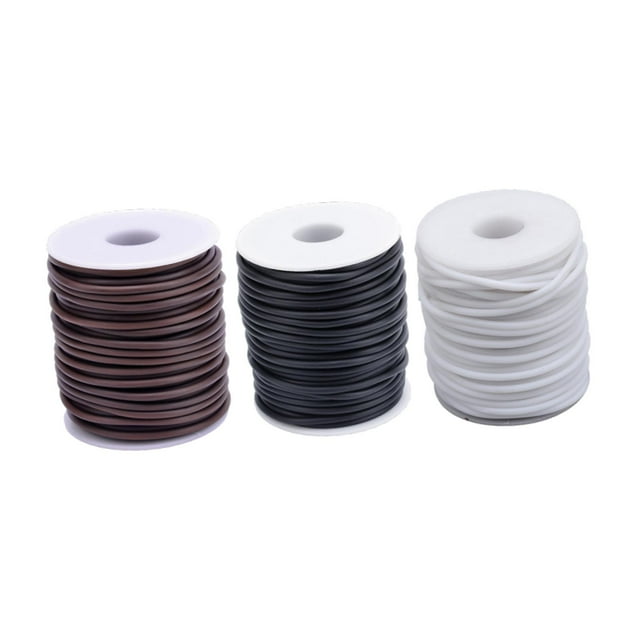 3 rollos de cordones de tejer de 2 mm, suaves y flexibles, con agujeros, de goma para tejer tú mismo. Multicolor B