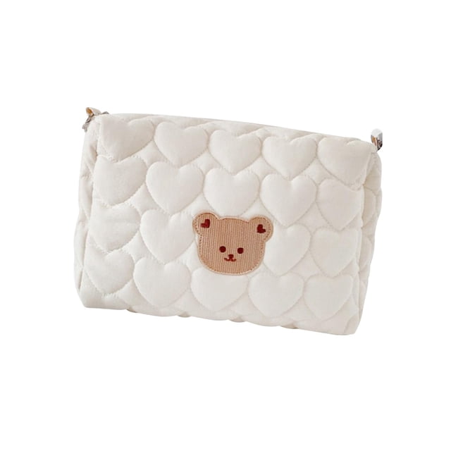 Organizador de pañales para cochecito, Mini bolsa de pañales linda y liviana, bolsa compacta para mamá, bolso portátil para el hogar, viajes cortos, Oso CUTICAT Organizador de cochecito