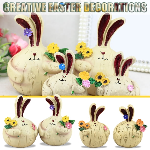 Adornos de Pascua - 1 par de decoraciones interiores/exteriores • Manualidades creativas en festivales • Decoración para patios y jardines