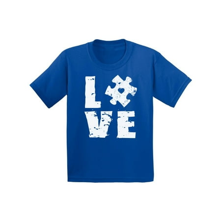 Awkward Styles Love Puzzle Shirt for Kids Autism Awareness Youth Shirts Autism T Shirt Autism Puzzle Gifts Support Autism Awareness Kid's T-Shirt Tops Autistic Spectrum Awareness (Best Gifts For Autistic Child)