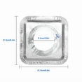 thumbnail image 2 of 50Pcs Disposable Gas Burner Liners Aluminum Square Stove Covers Range Protectors, 2 of 6
