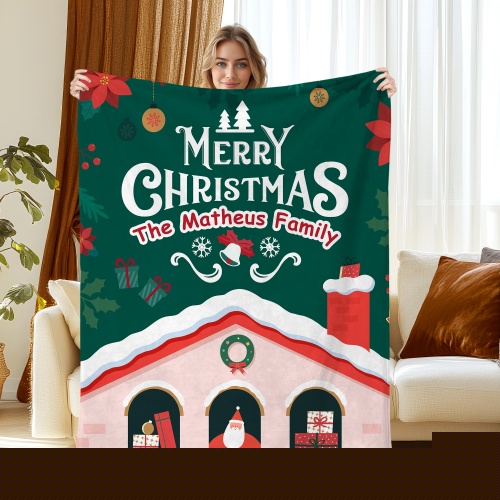 Style3, variant on JML USA Customizable Cozy Flannel Blanket - Personalized Soft Throw with Text, Best Gifts For Christmas, Wrinkle-Resistant, Fast Shipping