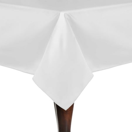 

Ultimate Textile (3 Pack) Satin 72 x 108-Inch Rectangular Tablecloth - for Wedding Special Event or Banquet use White