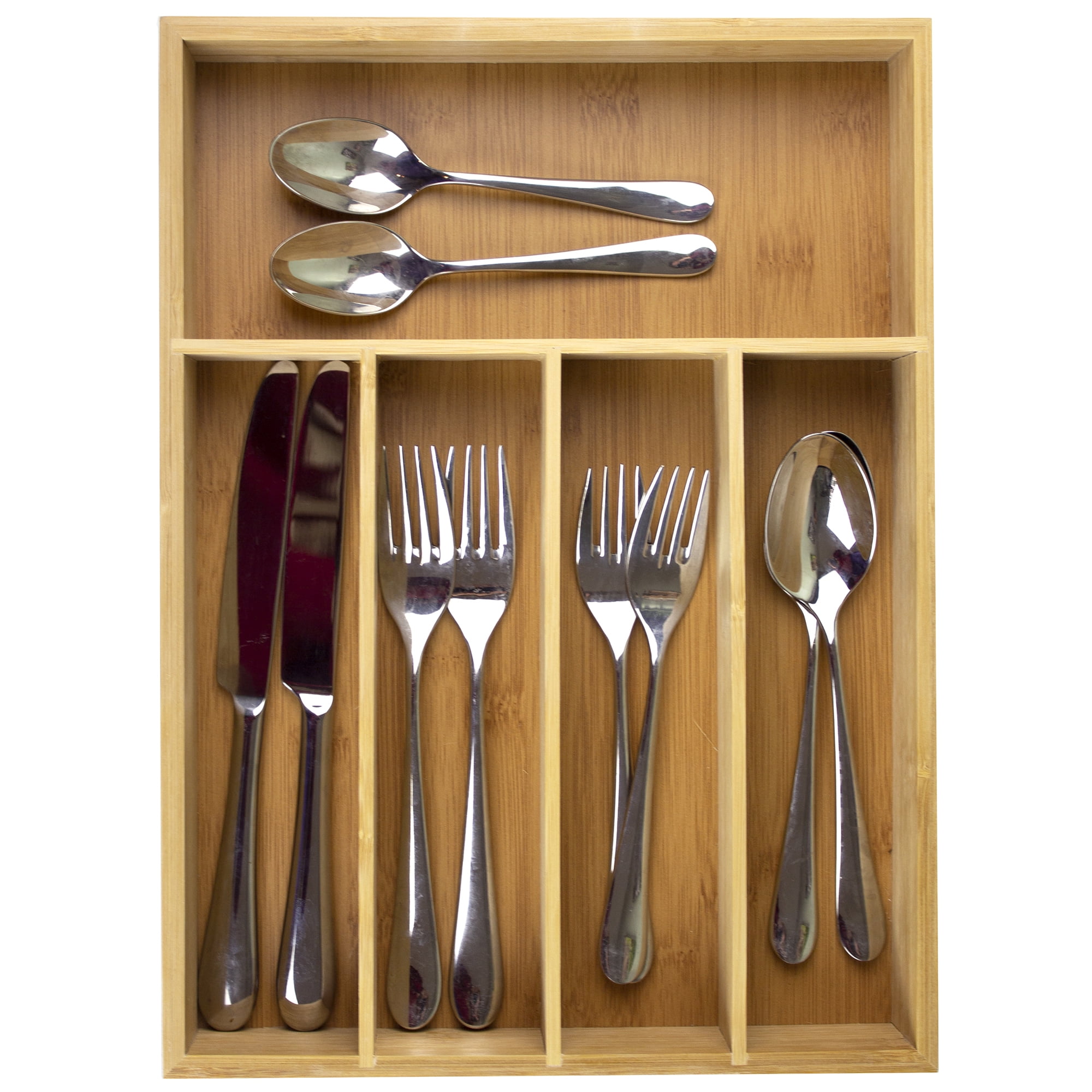 Totally Bamboo Flatware and Silverware Drawer Organizer
