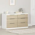 thumbnail image 1 of Commode 6 tiroirs pour Enfants, fini Orme naturel et Blanc, collection Hourra de Meubles South Shore, 1 of 13