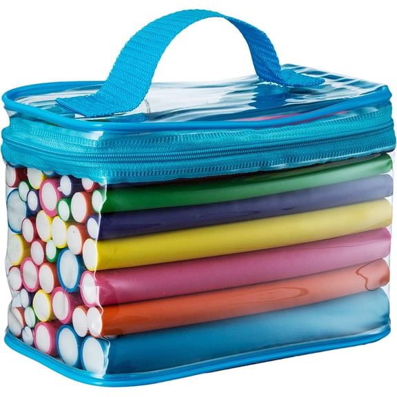 Flexible Curling Rods, Heatless Hair Rollers for All Hair Types Wet or Dry, Reusable with Free Clear Zipper Carry Case, Comfortable to Wear Lightweight Foam Rollers,
