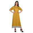 thumbnail image 1 of Moomaya kurti en Coton Ligne A pour Femmes Plissée Longue Robe Anarkali Unie de Designer, 1 of 5