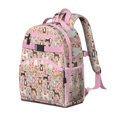 thumbnail image 2 of Boston Terrier Dog and Flower Florals Backpack for School,Cute School Bag,Schoolbag with Adjustable Shoulder Straps & Padded Back,15.25"x11.5"x5.25", 2 of 6