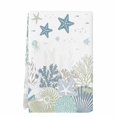 thumbnail image 2 of Starfish Coastal Kitchen Towels Set of 1, Nautical Summer Beach Coral Shell Seaside Absorbent Dish Towels for Kitchen, Microfiber Hand Towel, Quick Drying Tea Towel for Cleaning Decorative Dishcloths, 2 of 7