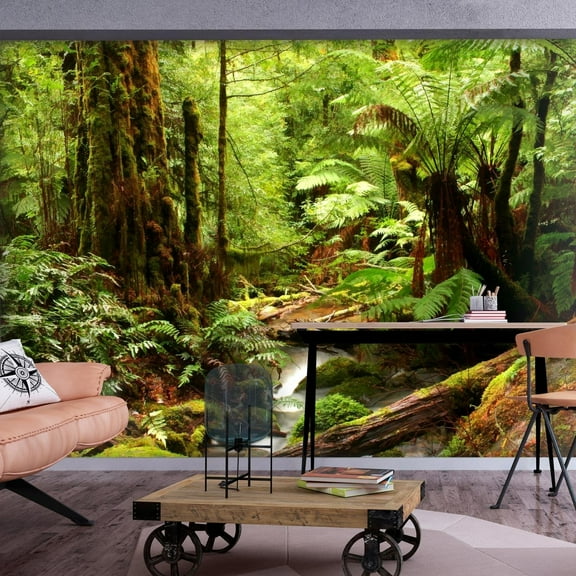 Tiptophomedecor Landscape Wallpaper Wall Mural - Forest Brook