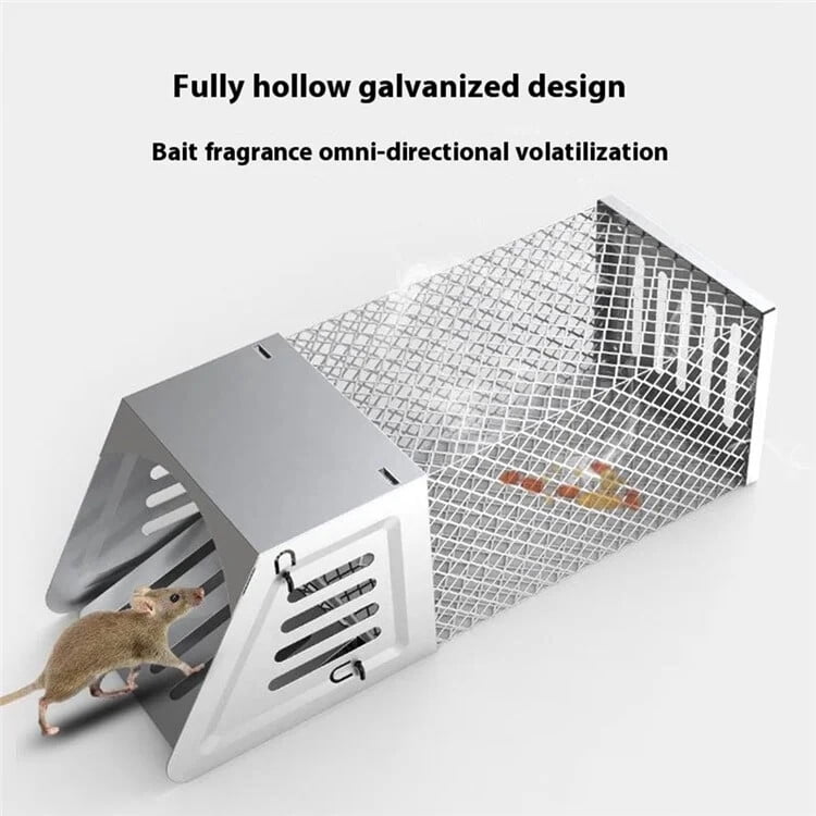 TOPCHANCES 10" Humane Live Animal Trap, 2 Pack Catch Release Rodent Cage Trap for Little Small Live Rodent Control