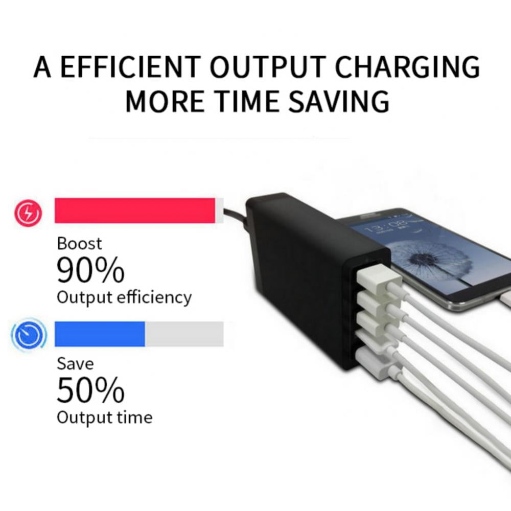 スマホアクセサリー Smart USB Charger 40W 8A 8 Multi-Port Amazon.com: Multiple USB Charger, 40W 8-Port Desktop