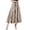 Khaki, variant on Women's Tennis Skirts Summer Streamer Pleated A Line Skirt Slim Elastic High Waist Loose Big Swing Skirt Brown One Size