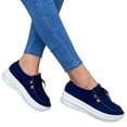 thumbnail image 1 of Zapatos de moda para mujer, punta redonda, tacones gruesos, Color sólido, con cordones, informales, ligeros, primavera, informales, zapatillas de tacón medio Wmkox8yii shalkjhdk2952, 1 of 1