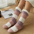 thumbnail image 5 of Dyfzdhu Women Girls Print Stripe Casual Non Slip Warm Winter Mid Tube Cute Socks, 5 of 5