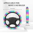 thumbnail image 3 of Salouo Rainbow Scales2 Print Elastic Car Steering Wheel Cover - 15'' Non-Slip Car Wheel Cover Protector - Universal Car Accessory for Diverse Cars, 3 of 6