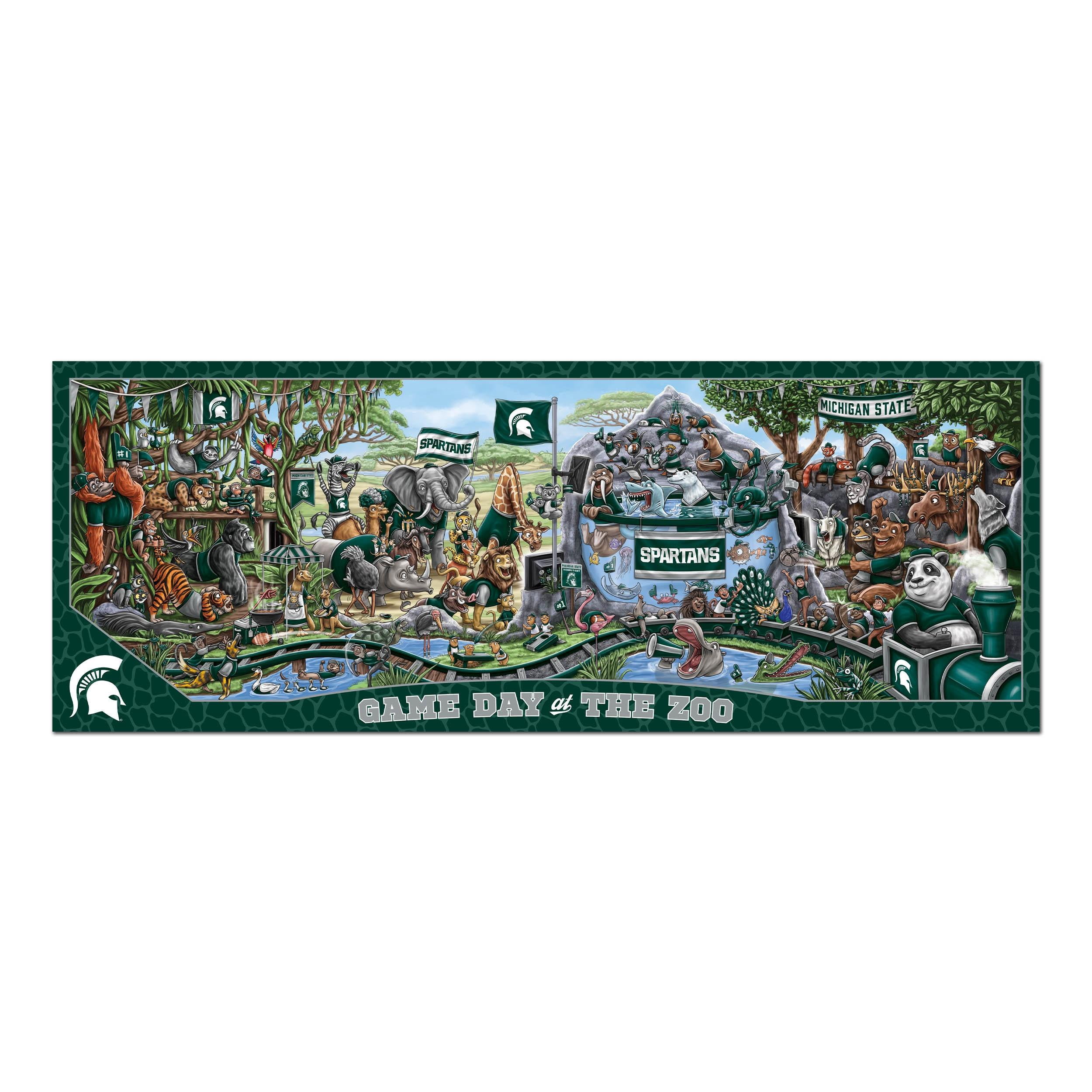 YouTheFan NCAA Michigan State Spartans Game Day at the Zoo - 500 pc Puzzle