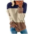 thumbnail image 2 of Puntoco Mujer Cuello Redondo Moda Casual Manga Larga Estampado Sudadera tops Blusa Puntoco Puntoco-7283, 2 of 5