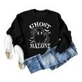 thumbnail image 3 of WEAIXIMIUNG Sweatshirts Courts pour Femmes Manches Courtes Automne Hiver Décontracté Confortable Lettre Col Rond Mode Manches Longues, 3 of 3