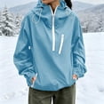 thumbnail image 5 of Admvng Women's Windproof Jacket Half Zip Pullover Drawstring Pocket Lightweight Water Resistant Outdoor Travel Windbreaker Coat, 5 of 7