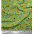 thumbnail image 1 of Soimoi Satin Silk Fabric Geometric Sign,Clover & Monstera Leaves Fabric Prints by Yard 42 Inch Wide, 1 of 1