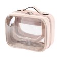 thumbnail image 4 of Paokuoon Makeup Bag Travel Makeup Storage Visible Large Capacity Zipper Closure with Handle Home Supplies Organizer, 4 of 7