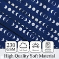thumbnail image 3 of Mizhona Blackout Curtains for Bedroom,Navy Blue Stripes Sun Moon Printed Room Darkening Curtains Set of 2,42"x63", 3 of 5