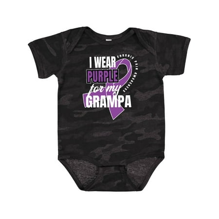 

Inktastic Chronic Pain I Wear Purple For My Grampa Gift Baby Boy or Baby Girl Bodysuit